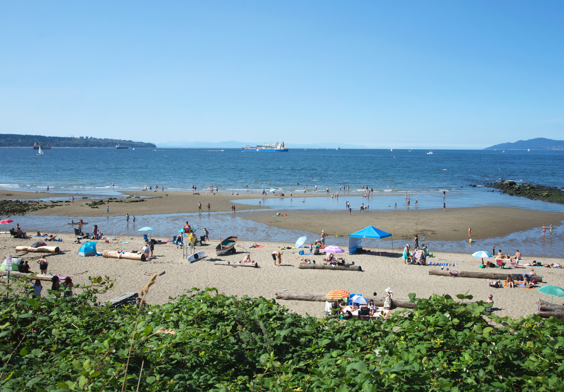 View over beach