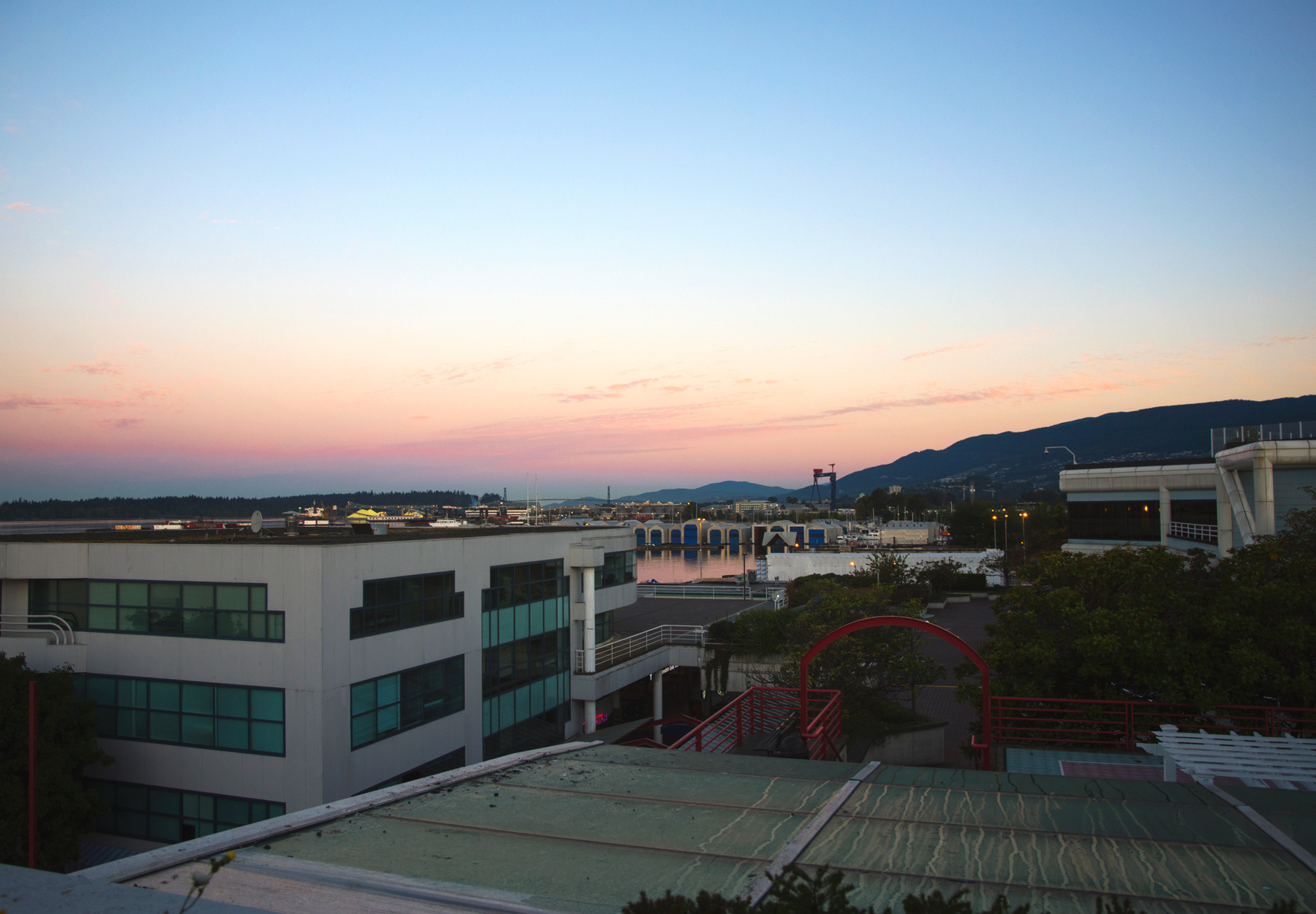 Pink and blue sky