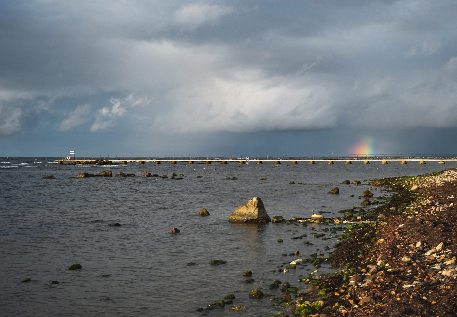 Rainbow over the ocean