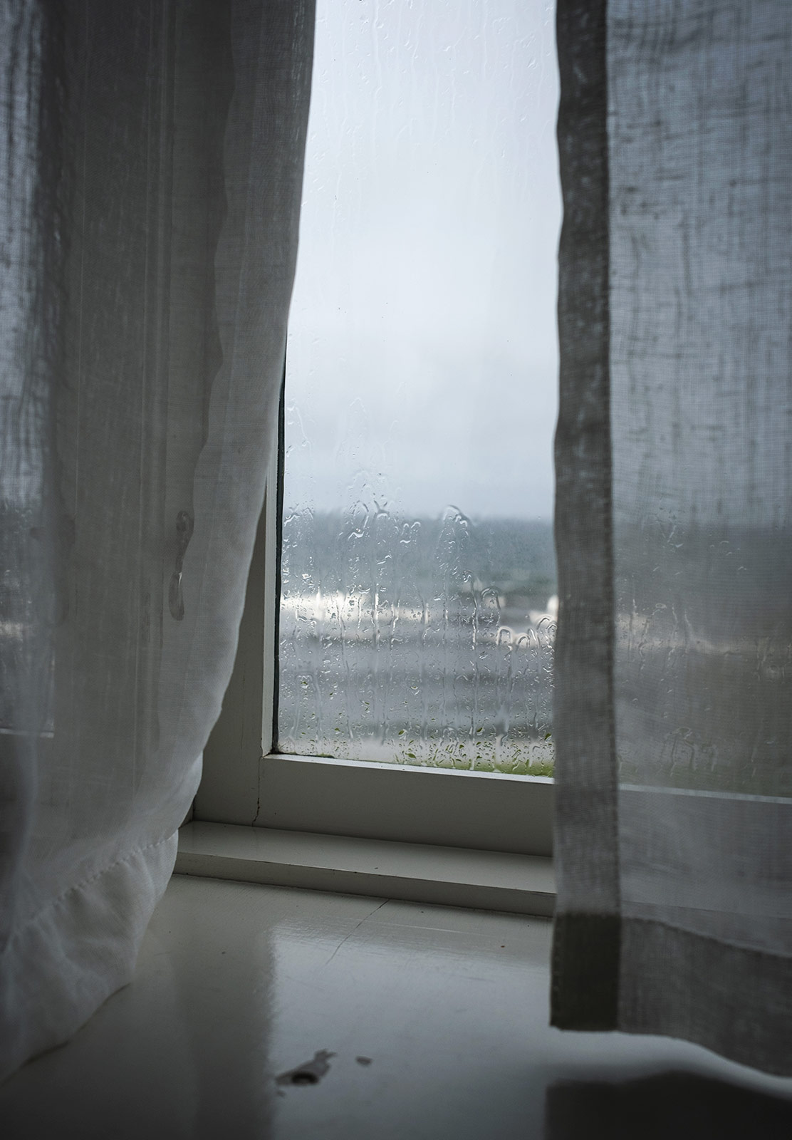 Rain on window