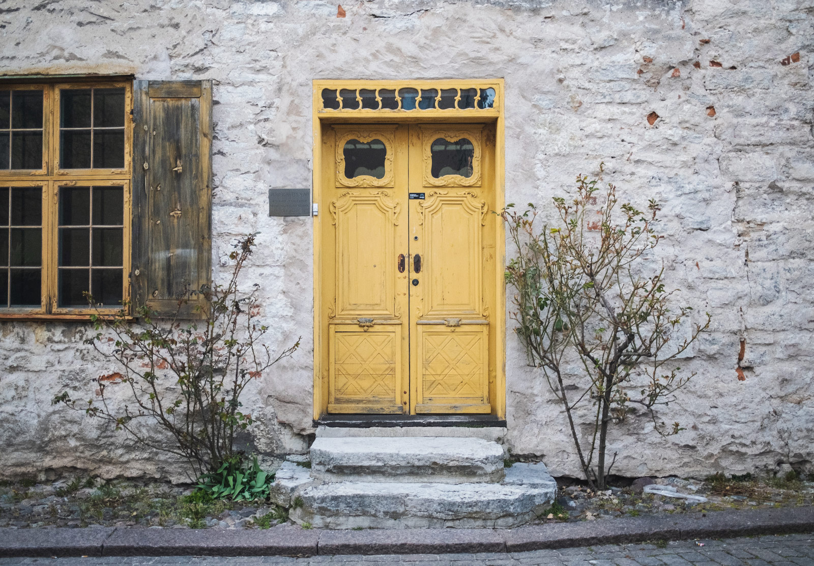 Ornate wooden doorway
