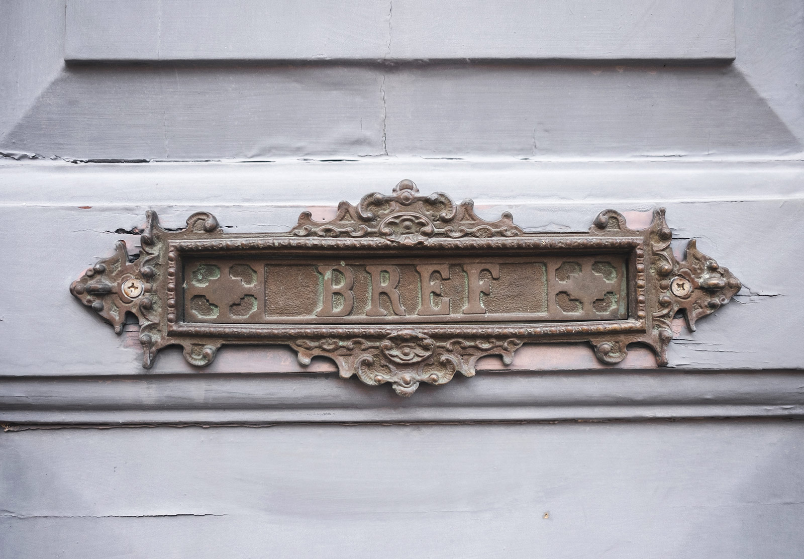 Ornate metal letterbox