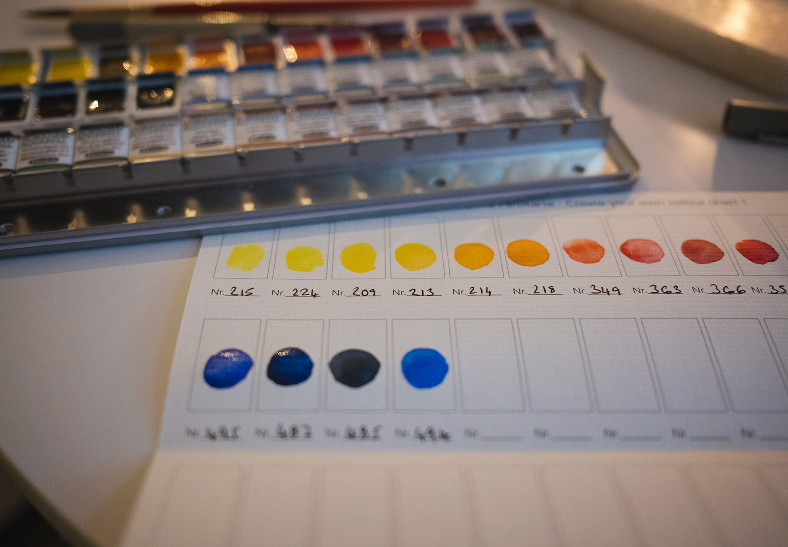 Paint swatches
