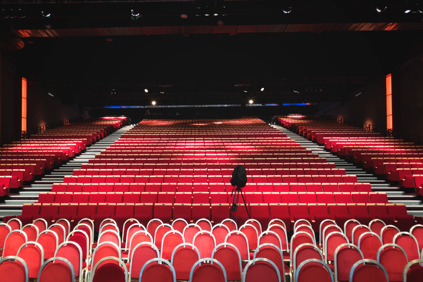Red conference seating