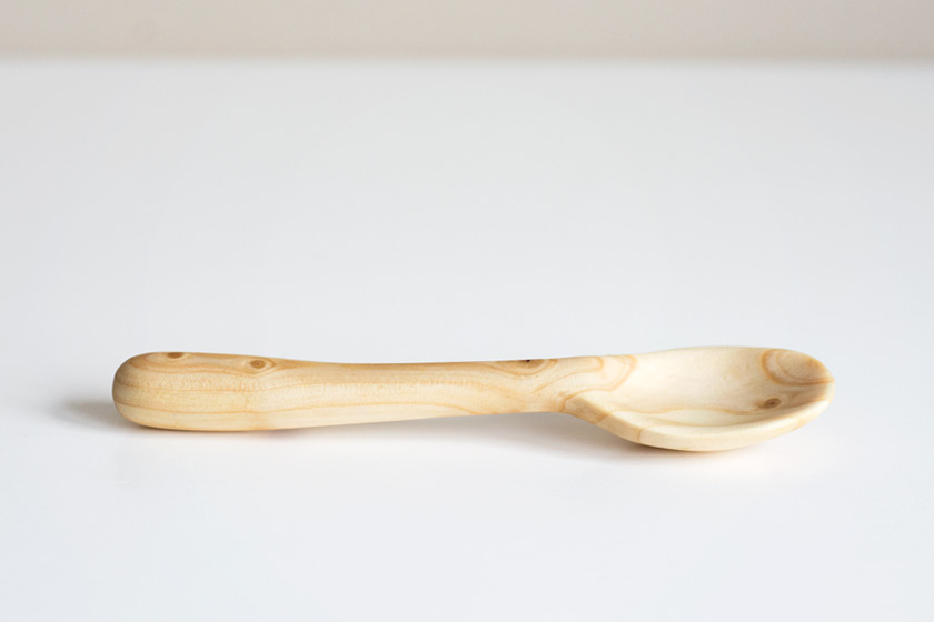 Small whittled spoon