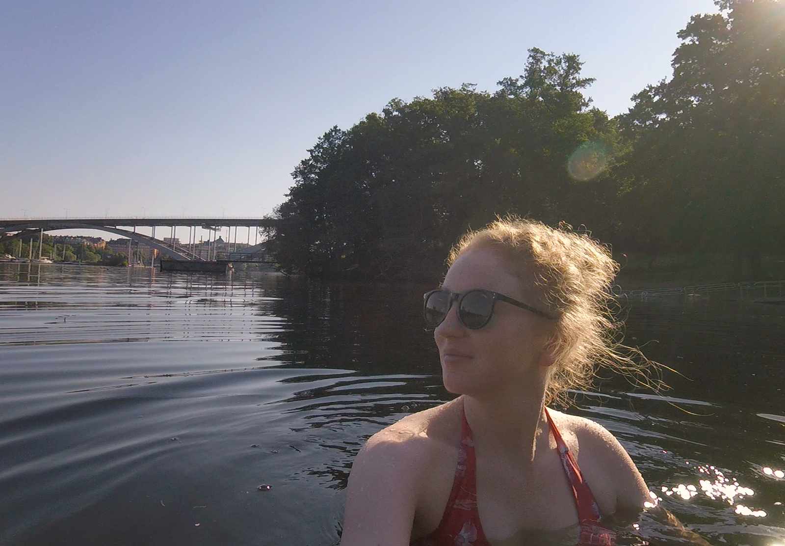 Woman swimming