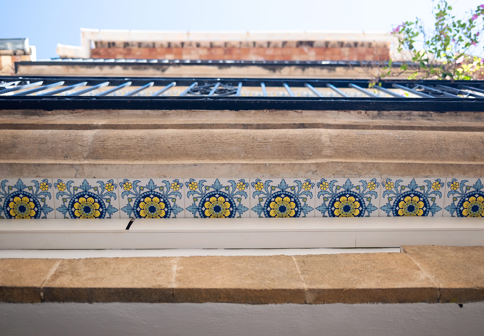 Floral patterned tiles