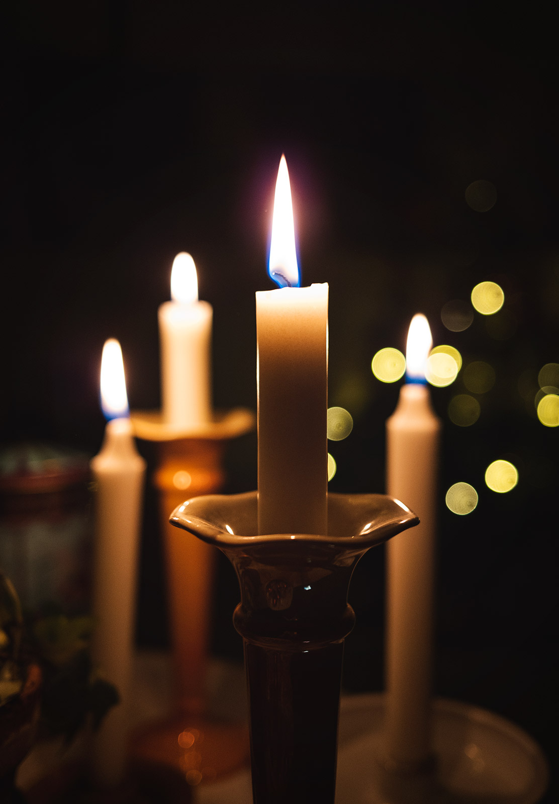 4 burning candles
