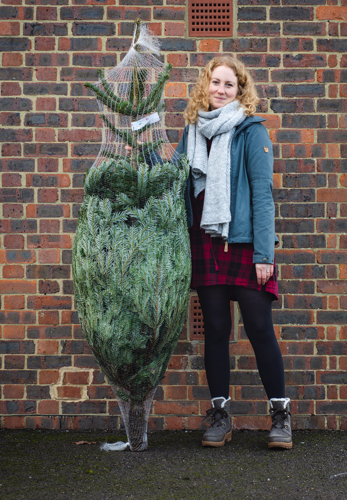 Me with Christmas tree