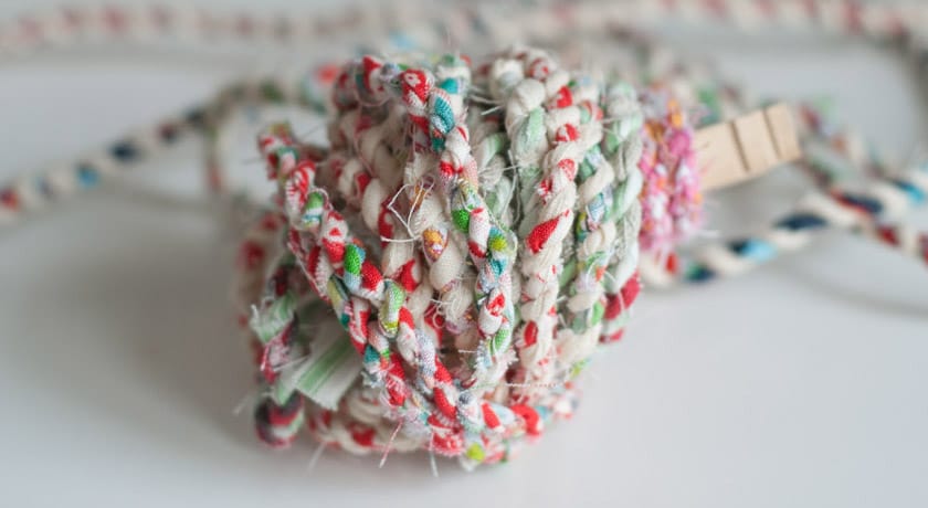Colourful scrap twine