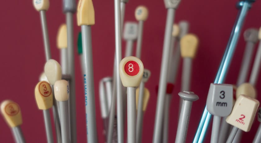 Lots of knitting needles