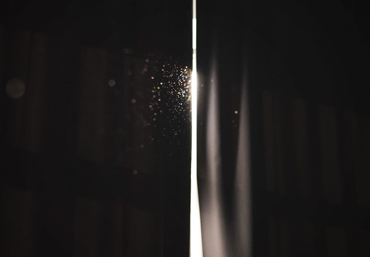 Specks of dust in the air
