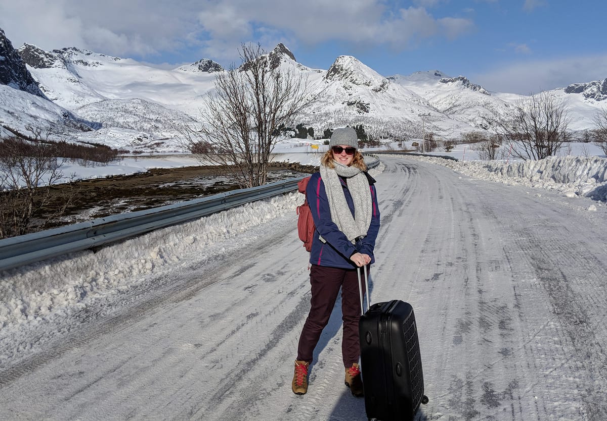 Me with suitcase