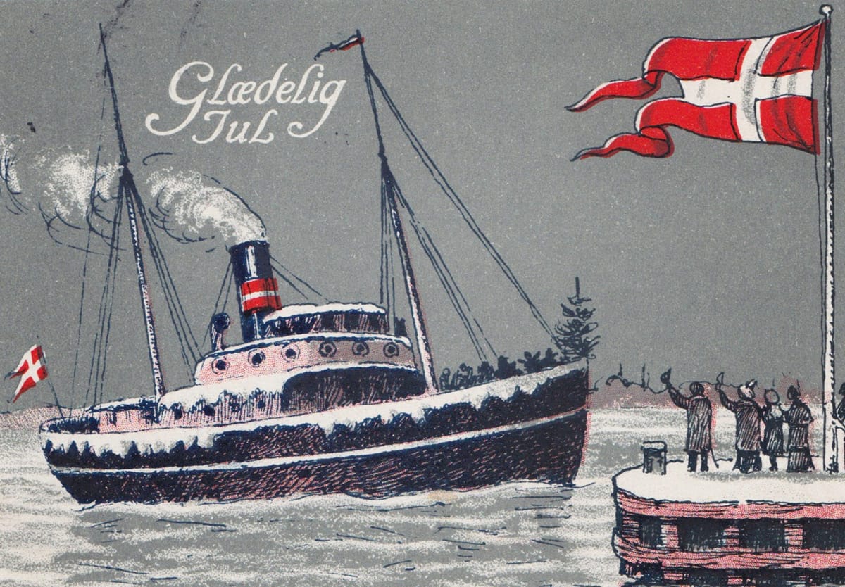 Vintage Danish postcard