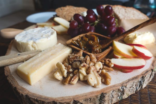 Rustic cheeseboard