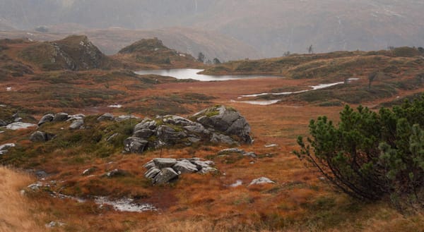 Orange and brown mountain landscape