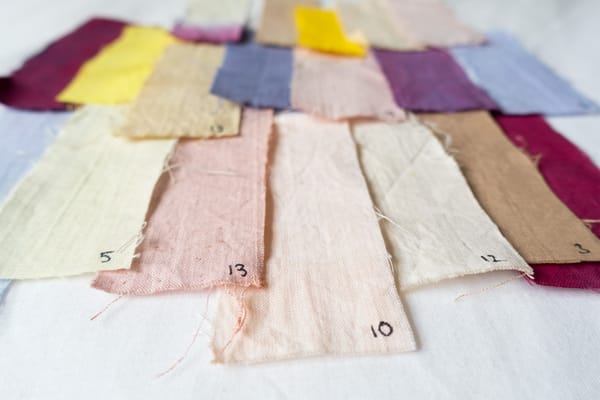 Colourful fabric swatches