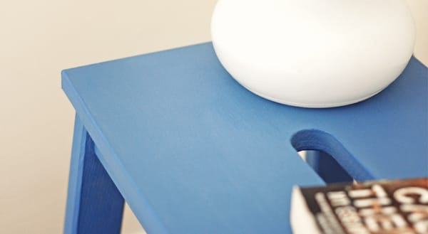 Bedside table painted with Autentico chalk paint