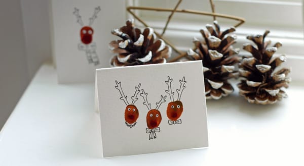 Handmade reindeer card