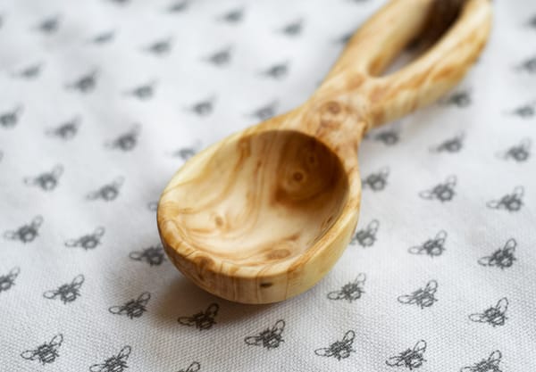 Closeup of spoon bowl