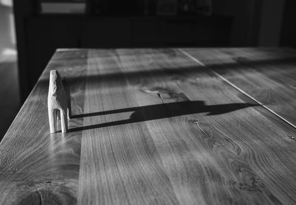 Wooden horse silhouette