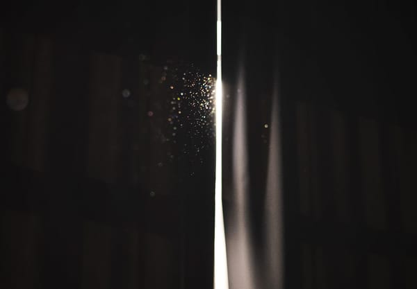 Specks of dust in the air