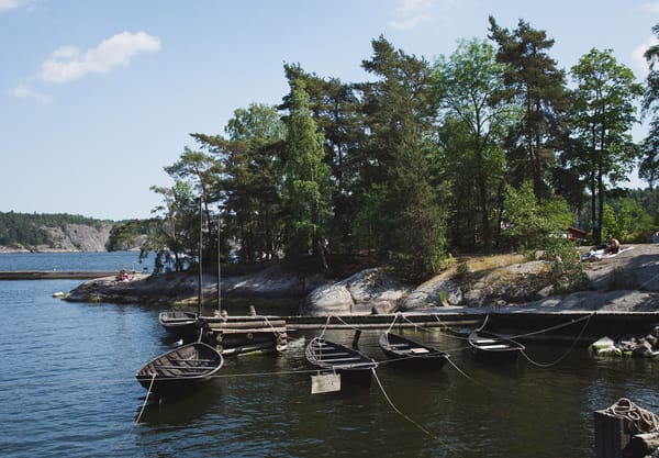 Wooden boats on the water