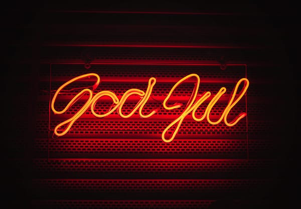 God Jul neon sign