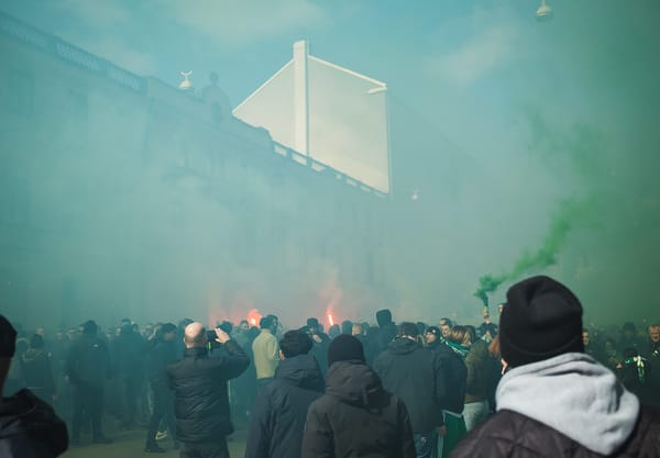 People letting off green gas