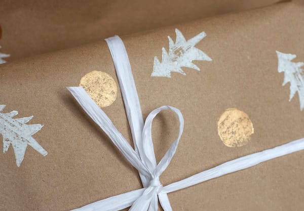 Closeup of paper bow