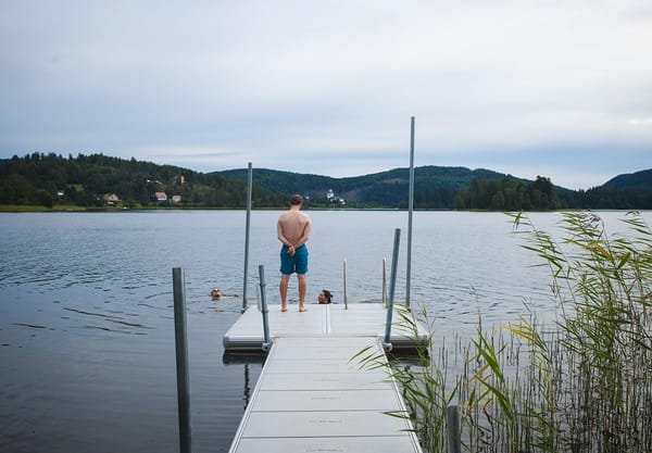 Man stood on jetty