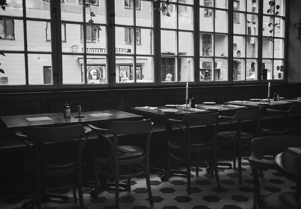 Row of table next to window