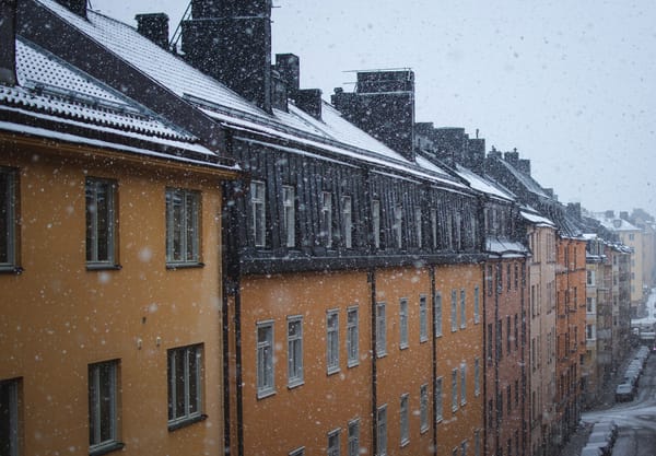 Snow on roofs
