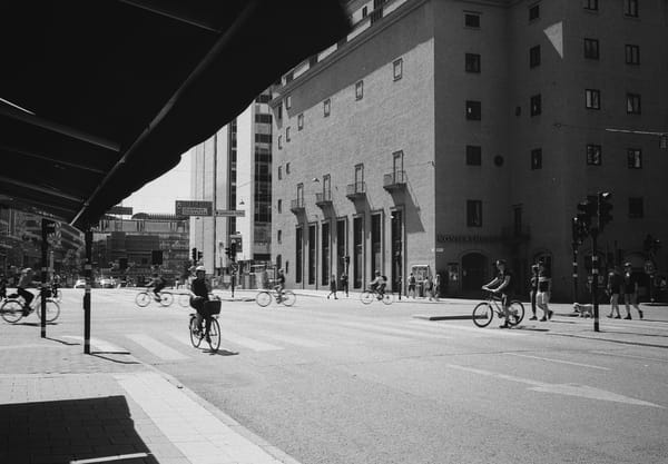 Cyclists on road