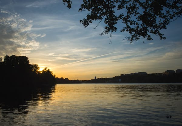 Blue and orange sunset