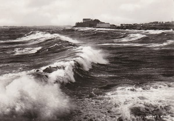 Black and white sea