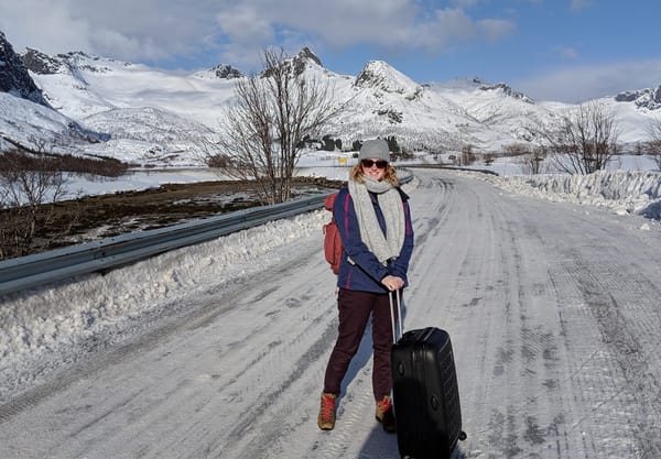 Me with suitcase