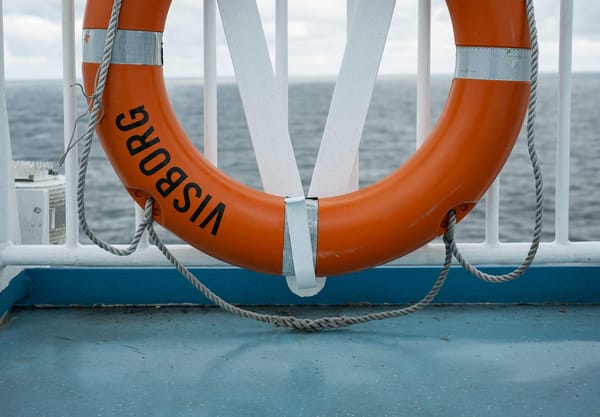 Life ring on boat