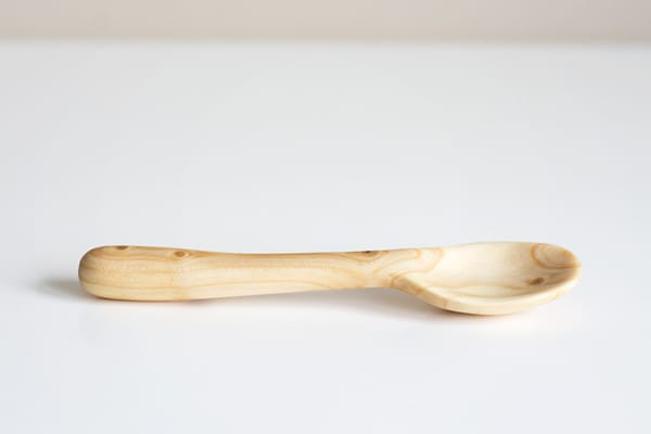 Small whittled spoon
